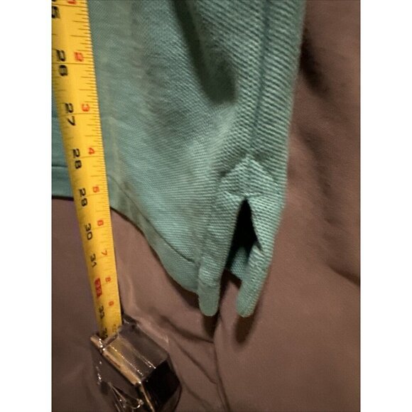 LL Bean 233437 Polo Shirt Mens Large Green Traditional Fit BACK COLLAR STAIN - Picture 10 of 11